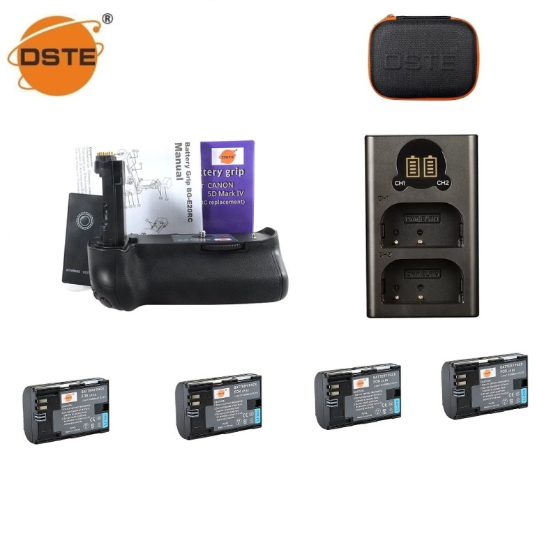 Poignée Batterie DSTE BG-E11 + 2x LP-E6 + USB Chargeur Pour Canon EOS 5D Mark III 5D3