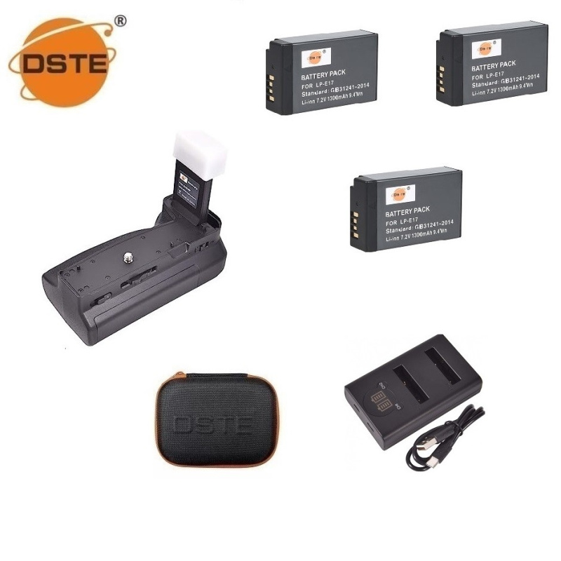 Canon Eos 2000d DSTE 2-Pack Batteries + DC163E Voyage Chargeur Compatible Pour Canon LP-E17 LPE17 R10 EOS M3 200D 750D 760D 8000D Kiss X8i Rebel T6i T6s EOS Rebel SL3( EOS 250D