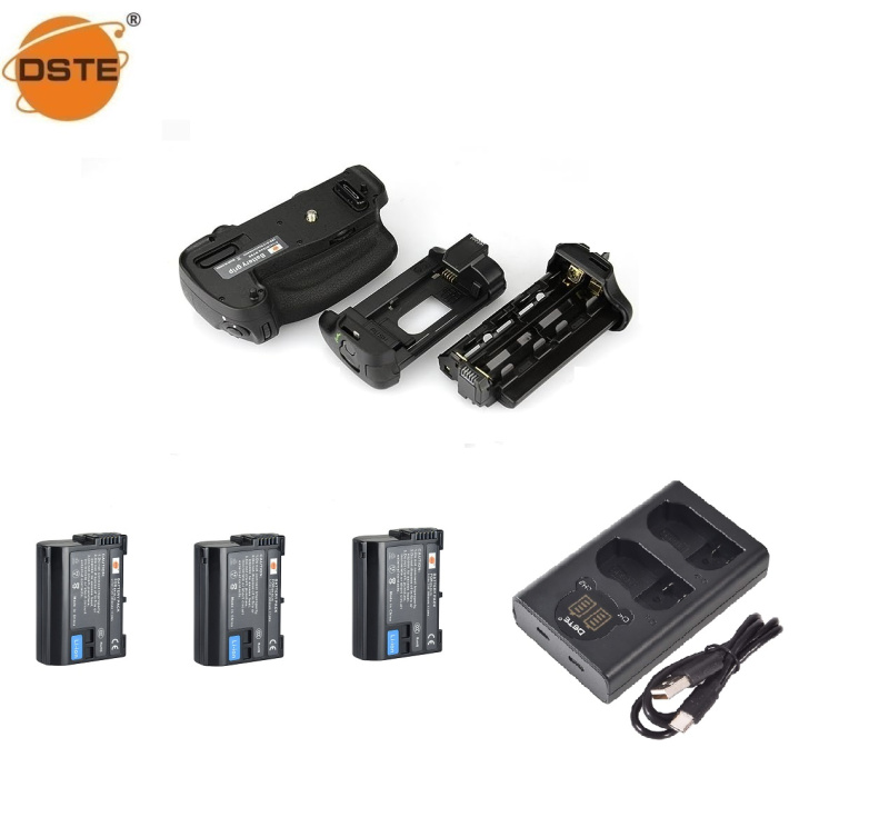 Poignée Batterie DSTE MB-D11 + 2 Batteries EN-EL15 + Chargeur USB - Pour Nikon D7000