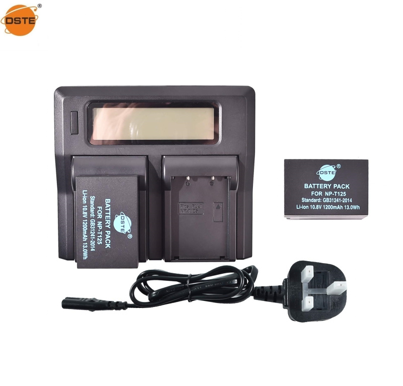 Kastar 2-Pack Battery And LCD Dual Fast Charger Compatible Fujifilm Np T125 Npt125 Battery Bc T125 Charger Fujifilm Gfx 50s Gfx50s Gfx 50r Gfx50r Gfx 100