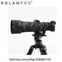 ROLANPRO Waterproof Camouflage Lens Cover For Nikon Z 600mm F4 TC VR S - Protective Sleeve Case (Black)