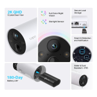 TP-Link Tapo C420 1440P AI防水無線電池攝影機 (1鏡頭) — 圖 3
