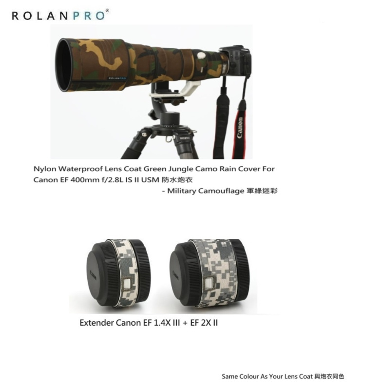 Canon Rf Lenses CHASING BIRDS Camouflage Waterproof Lens Coat For