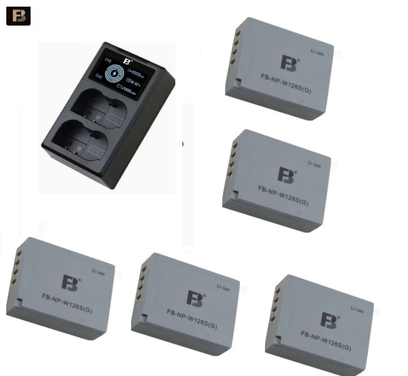 FB 灃標 5 Pcs Fujifilm NP-W126S / NP-W126S(G) Fully Decoded Rechargeable ...