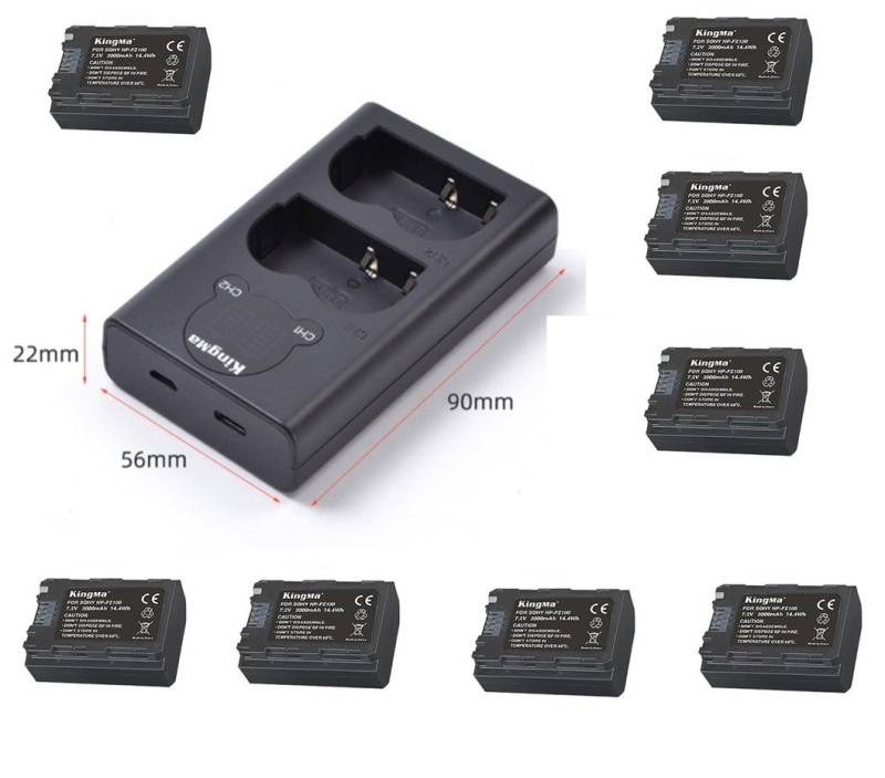 Kit De Cargador 2baterias Kingma Compatibles Con Sony A6600 A6700 Ilme Fx3 Fx30 Ilce 9a7iii A7iv A9