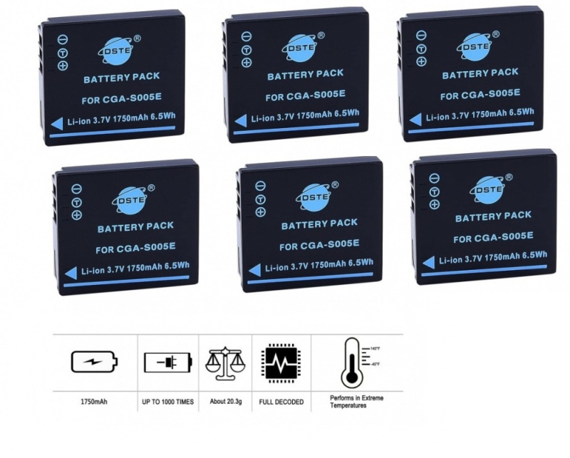 T6 Power Akku Für Ricoh Kamera - Kompatibel Mit CGA-S005E