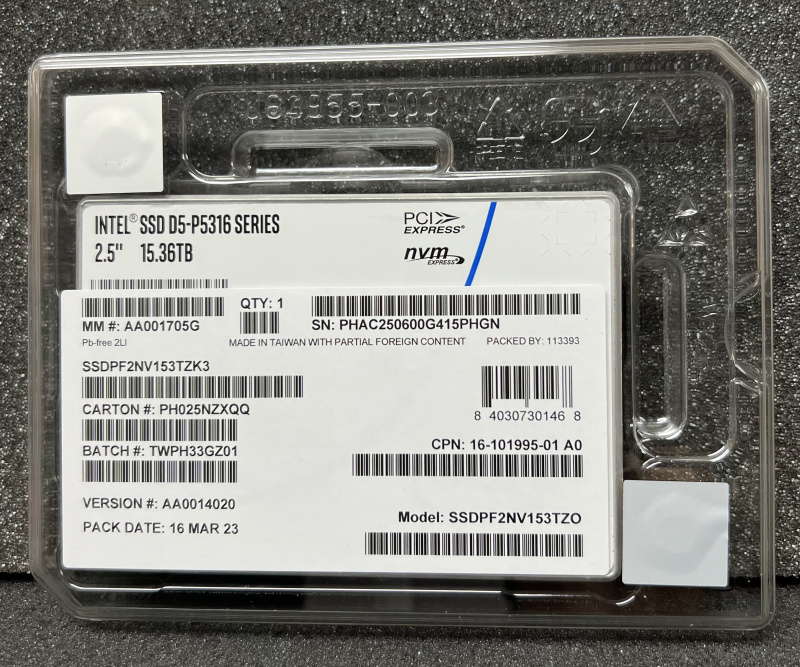 Intel D5 P5316 2.5inch SSD 15.36TB (SSDPF2NV153TZO) 價錢、規格及用家意見 香港格價網
