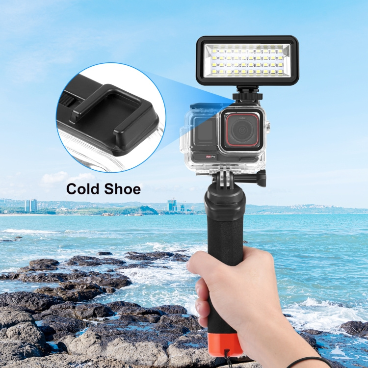 thumbnail image 2 of Ace Pro 2 Waterproof Case Dive Case For Insta360 Ace Pro / Ace Pro 2 - 60m Waterproof Housing With Dual Cold Shoe Mounts Tempered Glass Lens Ace Pro 2 Case 2 of 12