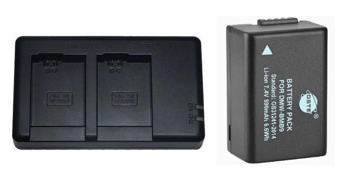 Compatibel Dmc-fz45 Fz72 Fz100 Camera Accu FZ40 FZ70 DSTE DMW-BMB9E DMW-BMB9 Batterie De Rechange Compatibel Met FZ40 FZ45 FZ70 1500mAh Batterij Met Lader