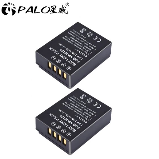Battery Li-Ion compatible with Fujifilm NP-W126 W126S - Set of 2