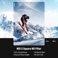 Neewer ND1.8 (6 Stops) Square ND Filter, 10x14.5cm Neutral Density Cinema Filter Compatible with Tilta, Compatible with SmallRig Matte Box, Slim Multi-Coated HD Optical Glass/1.56
