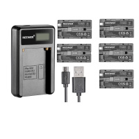 Kit Neewer: Caricabatterie Micro USB + 2 Batterie NP-F550/570/530 2600mAh - Foto 3