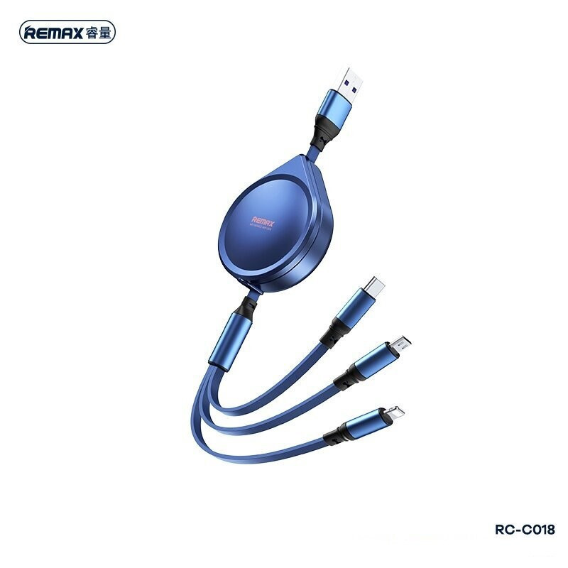 Remax Drip Series Retractable 3-in-1 15W Fast Charging Cable 水滴系列伸縮一拖三 ...