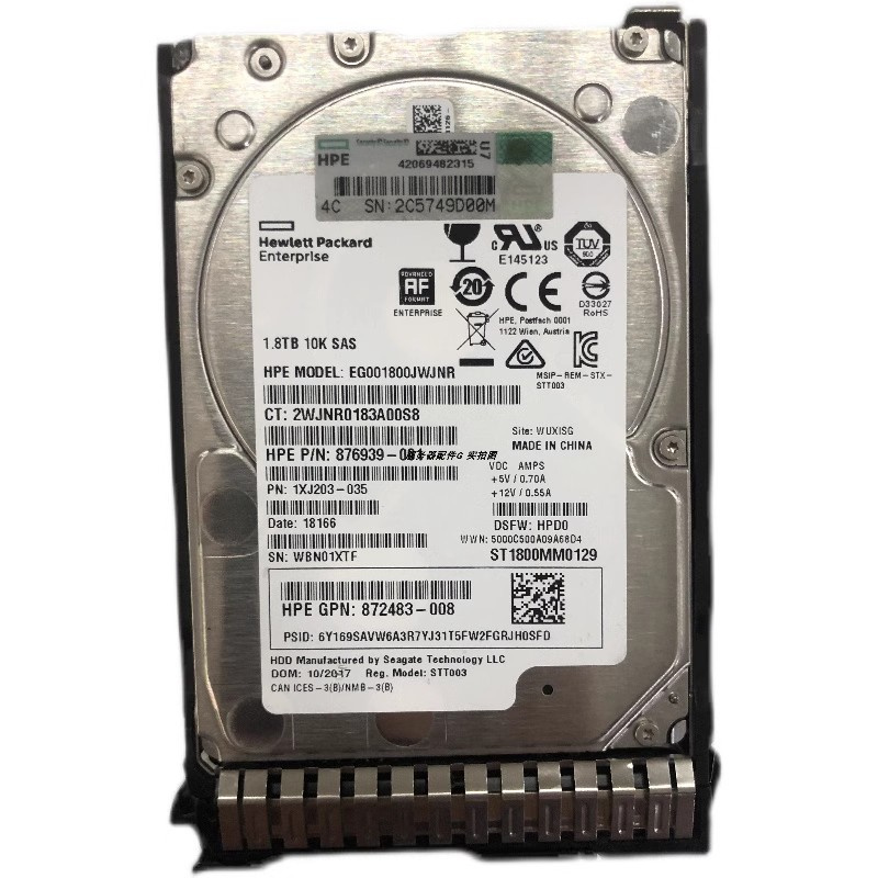 HPE 2.5吋 10K SAS DS HDD 1.8TB (EG001800JWJNR) 價錢、規格及用家意見 - 香港格價網 Price ...