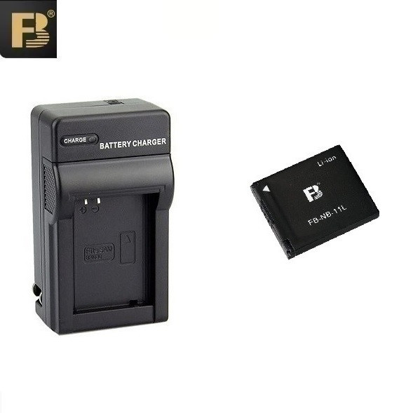 Caricabatterie OTB Per Batteria Canon NB-11L - Ricarica USB, Nero