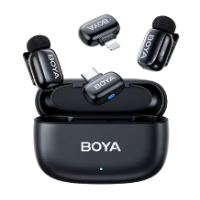 BOYA mini-12 夾領式無線降噪收音系統 (2TX-2RX+Charging Case for Type-C+Lightning)