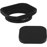 52mm Uv Filter Haoge LH-E52T 52mm Square Metal Lens Hood W/ Cap