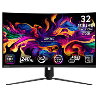 MSI 31.5吋 MPG 321CURX QD-OLED 4K UHD 240Hz 曲面電競顯示器