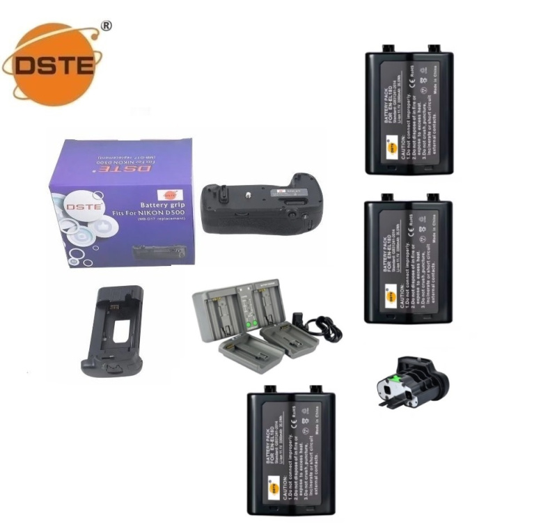 DSTE Poignée Batterie Verticale Pour Nikon D500 - Compatible MB-D17 Avec Support AA Et Li-ion