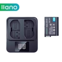 Llano Chargeur Double Rapide EN-EL15/EN-EL15A/B/C – PD3.0 QC3.0 Pour Nikon Z8, Z6II, D850, D750, Z7II Etc., Écran LCD, Stockage 2 Batteries + SD