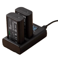 DSTE DMW-BLJ31 DMW-BLJ31e Oplaadbare batterij (2-pack) en Smart LED Dual USB-oplader Compatibel met Panasonic Lumix S1, Lumix S1R, Lumix S1H, DMW- BGS1R