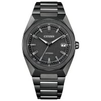 Citizen 39mm Attesa 灰色錶盤鈦金屬男士光動能手錶 CB3045-61E