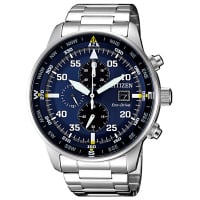 Citizen 44mm Eco-Drive 藍色錶盤不銹鋼光動能男士手錶 CA0690-88L