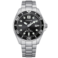 Citizen 40.6mm Promaster Marine Eco-Drive 黑色錶盤光動能不銹鋼男士手錶 BN0261-51E