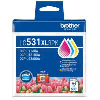 Brother 原廠高容量彩色墨盒 (3個裝) LC531XL3PK
