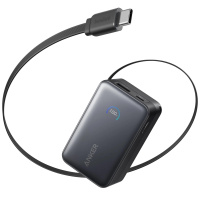 Anker Nano Power Bank (10K, 45W, 自帶伸縮Type C 充電線) 外置充電器 10000mAh A1638