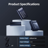 Chargeur Rapide PD 30W Pour Batteries Panasonic Lumix DMW-BLK22 - Triple Charge, écran LED, Aluminium CNC