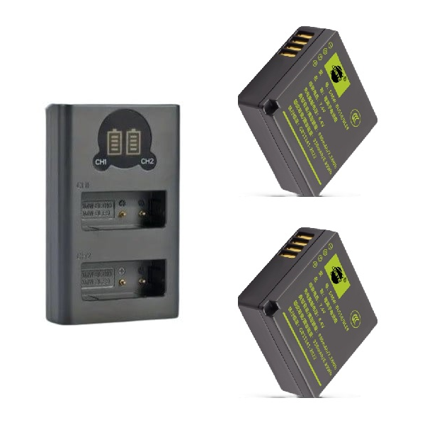 Blumax 2X Akku für Panasonic DMW-BLG10 BLG10e 1025mAh 7,2V 7.4Wh - kompatibel mit Panasonic